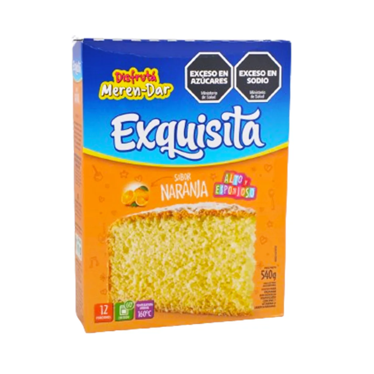 Bizcochuelo Exquisita de naranja en caja 540 g.