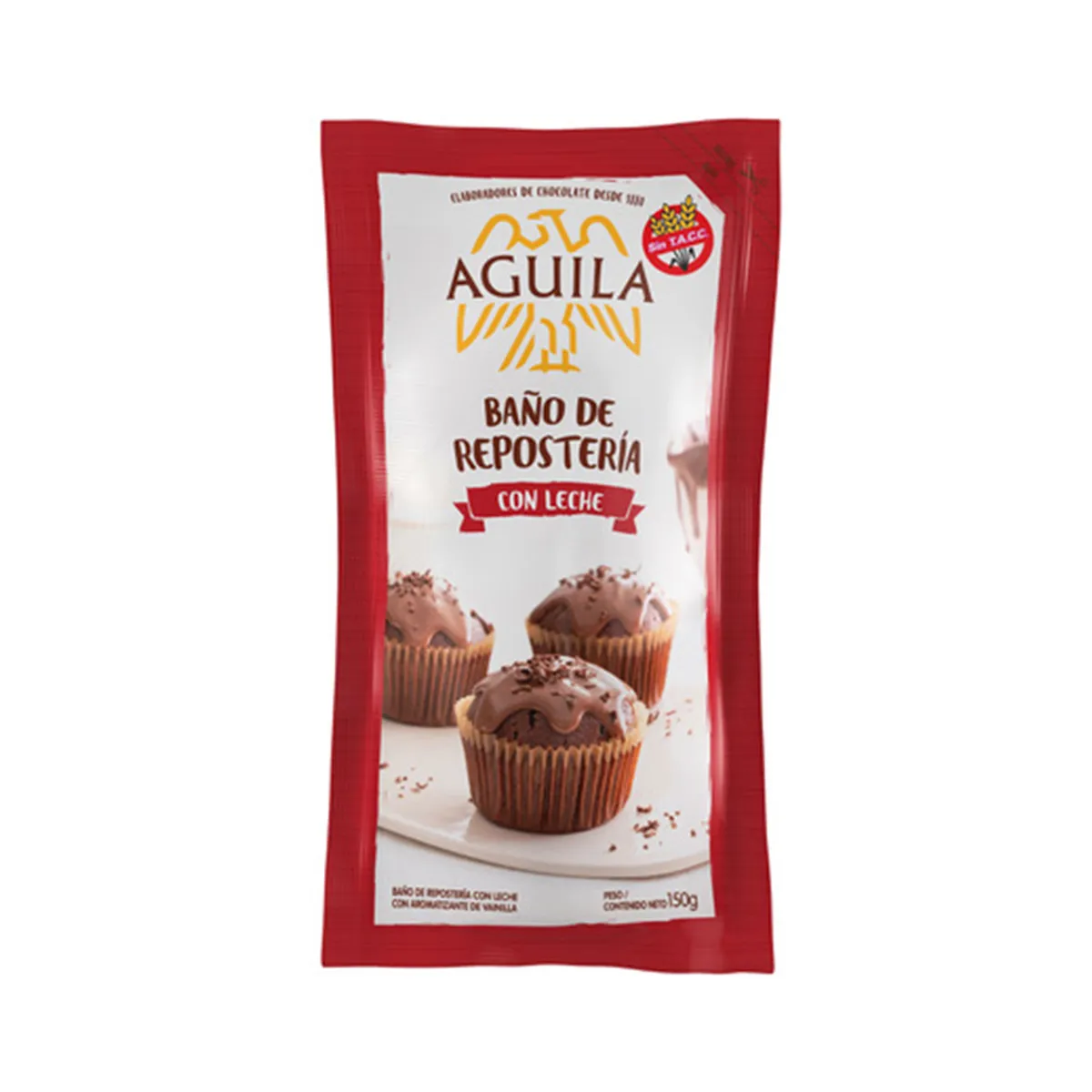 Baño de repostería Águila chocolate con leche 150 g.