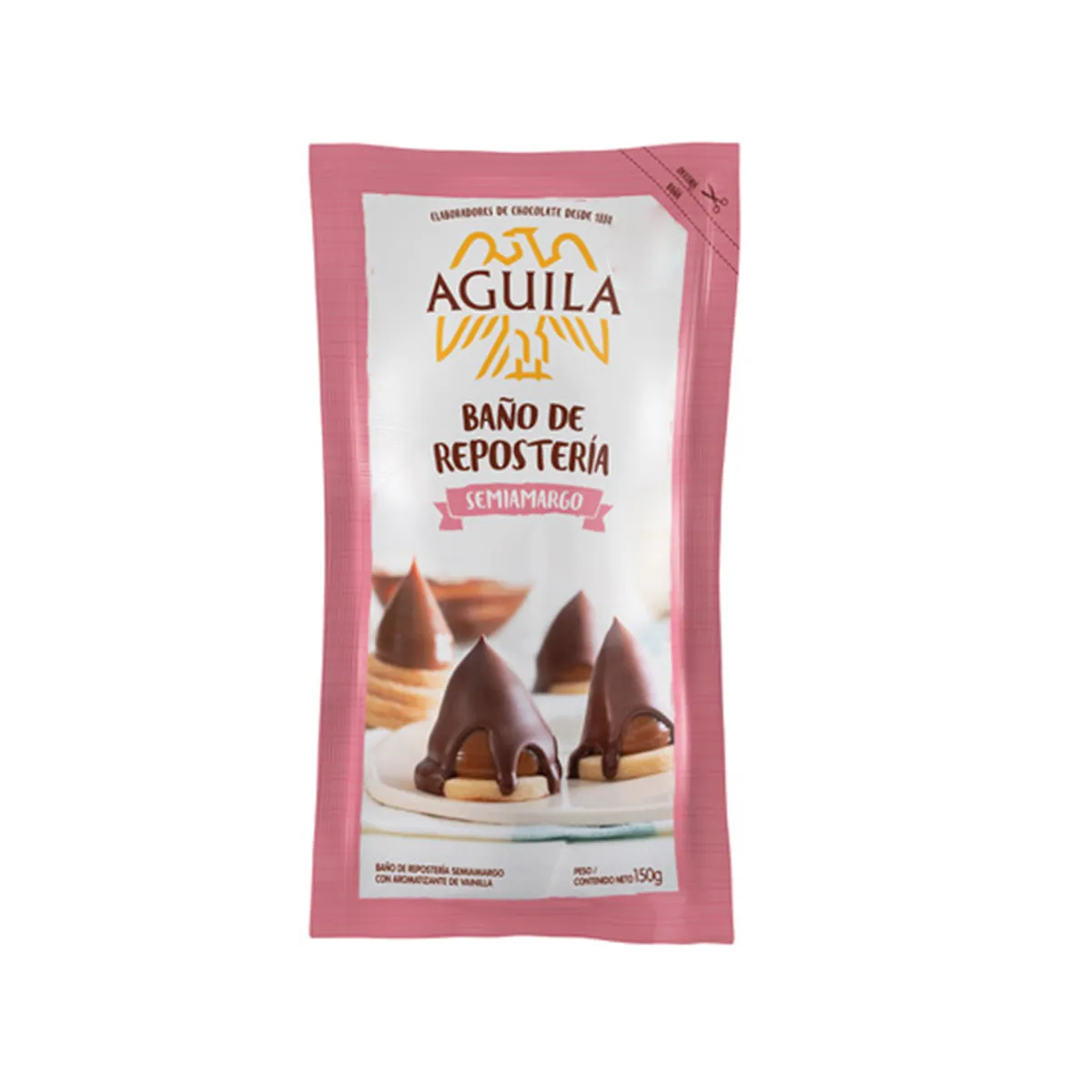 Baño de repostería semi amargo Águila bolsa 150 g.