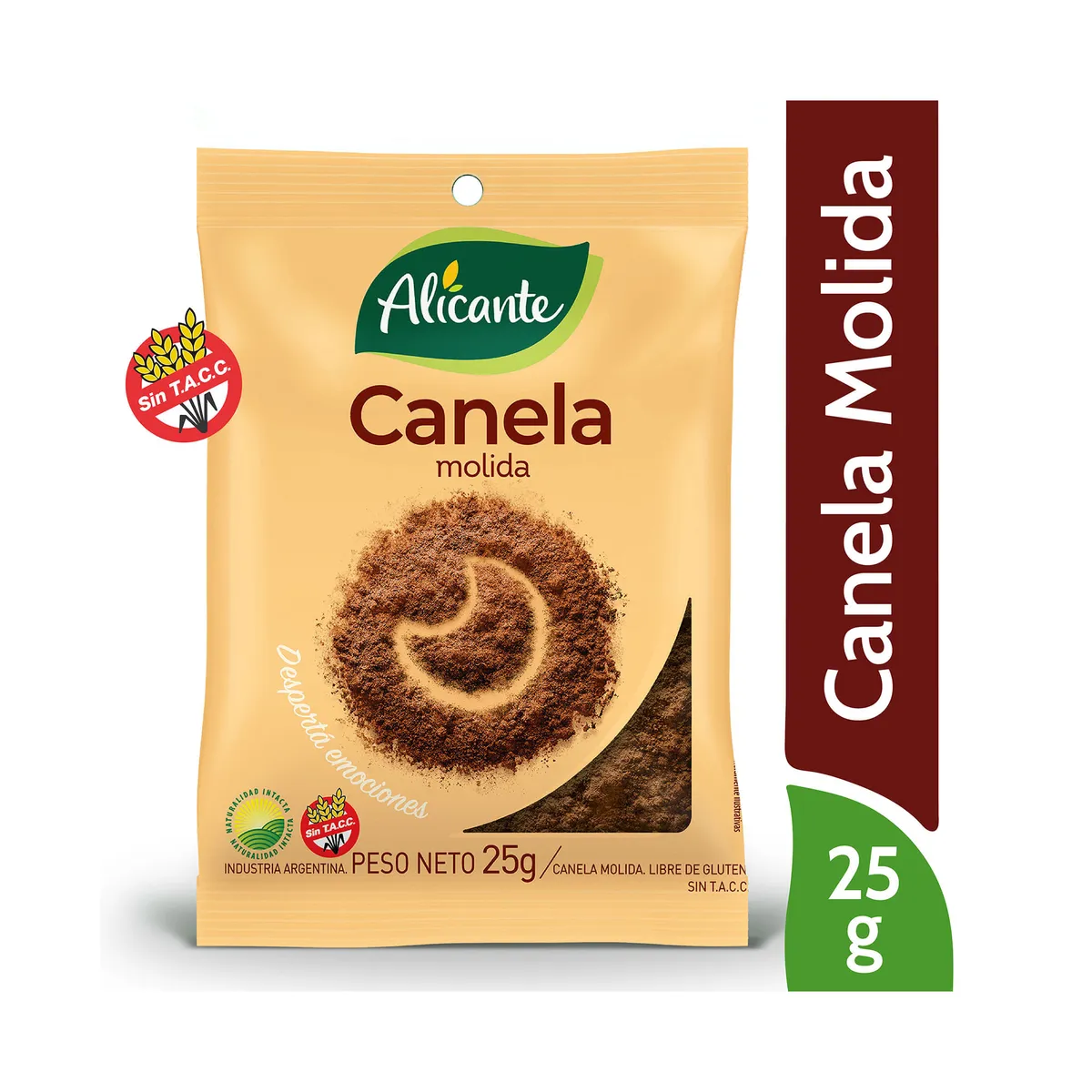 Canela molida Alicante sobre 25 g.