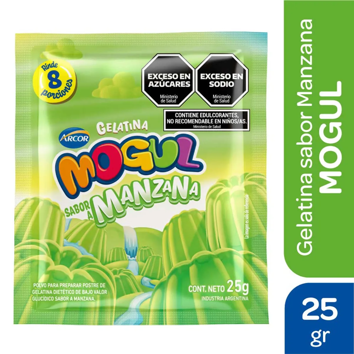 Gelatina Mogul de manzana 25 grs