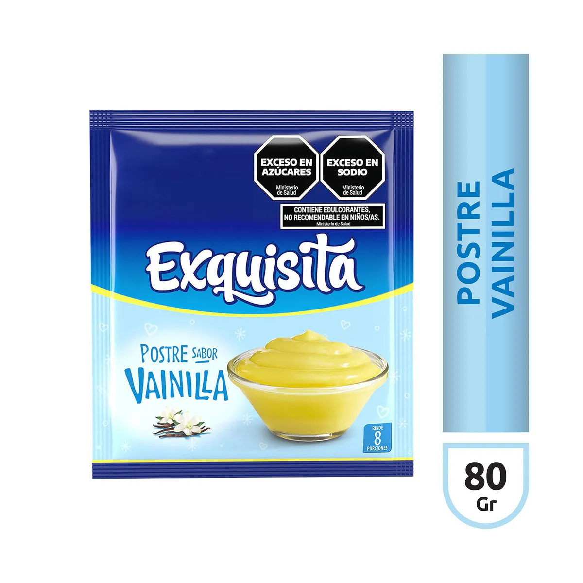 Postre Exquisita de vainilla 80 g.
