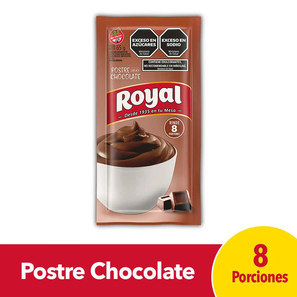 Postre de chocolate Royal en sobre 65 g.