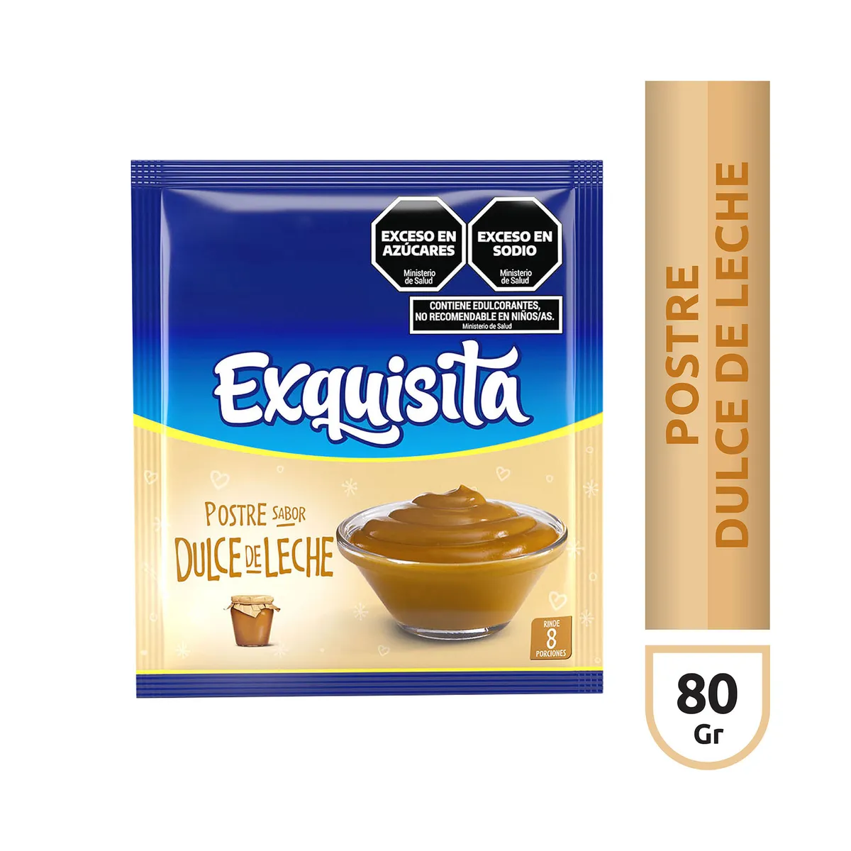 Postre Exquisita de dulce de leche 80 g.