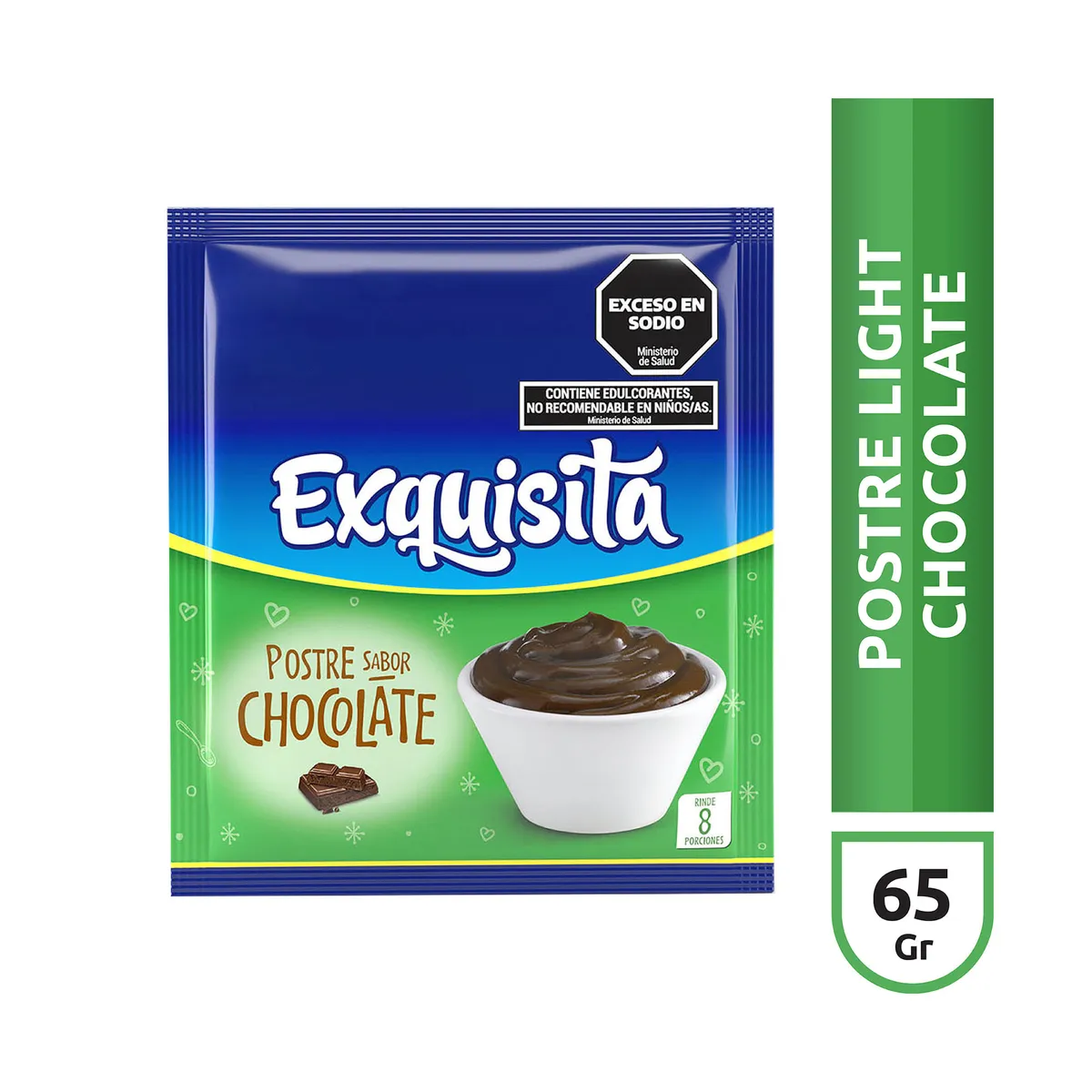 Postre light Exquisita sabor chocolate en sobre 65 g.