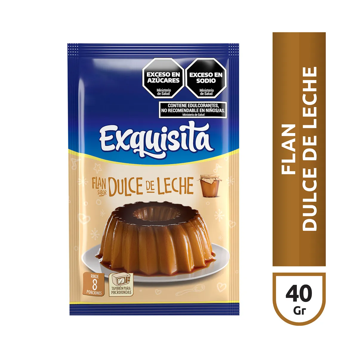 Flan dulce de leche Exquisita sobre 40 g.