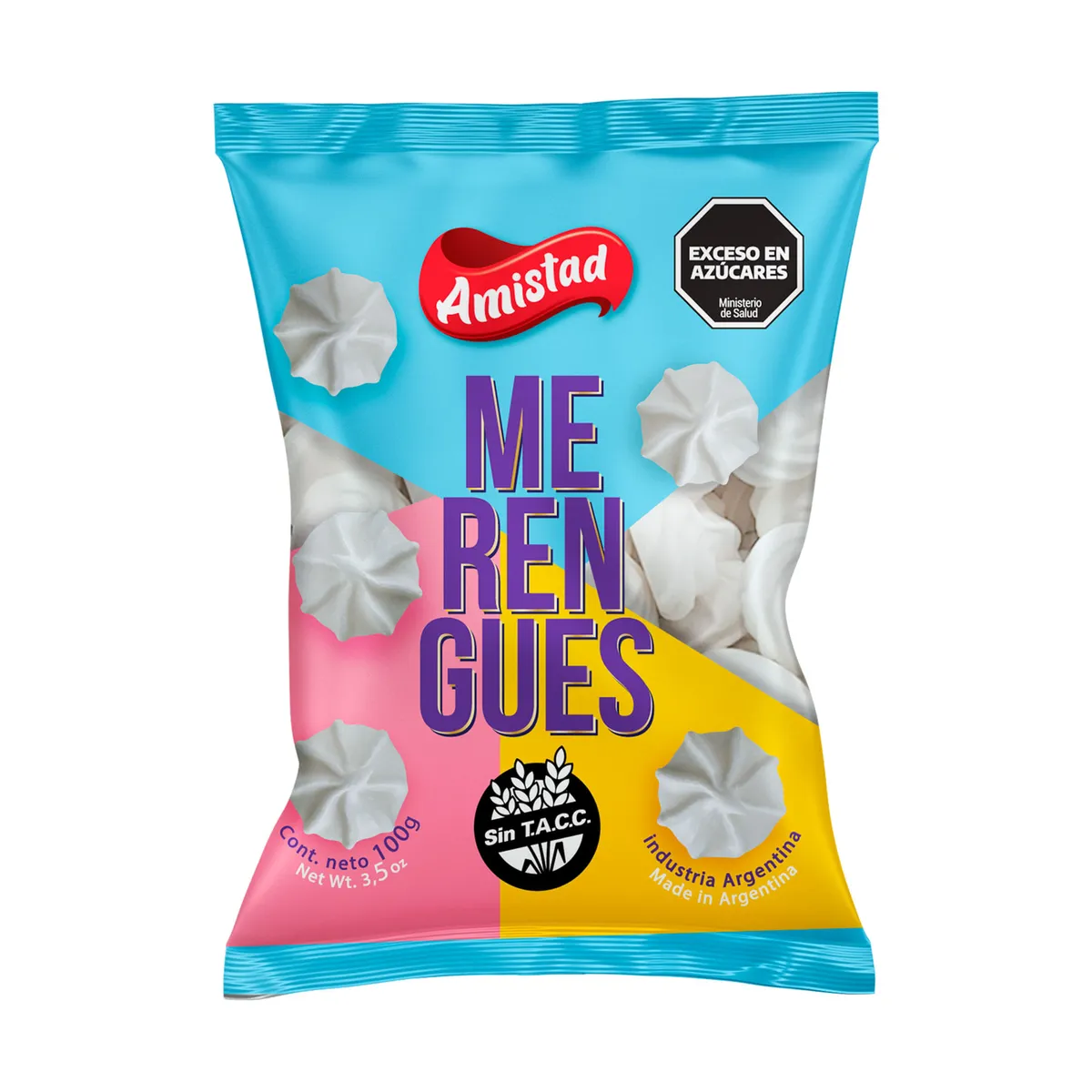 Merengue La Amistad mediano color sin TACC 100 grs.