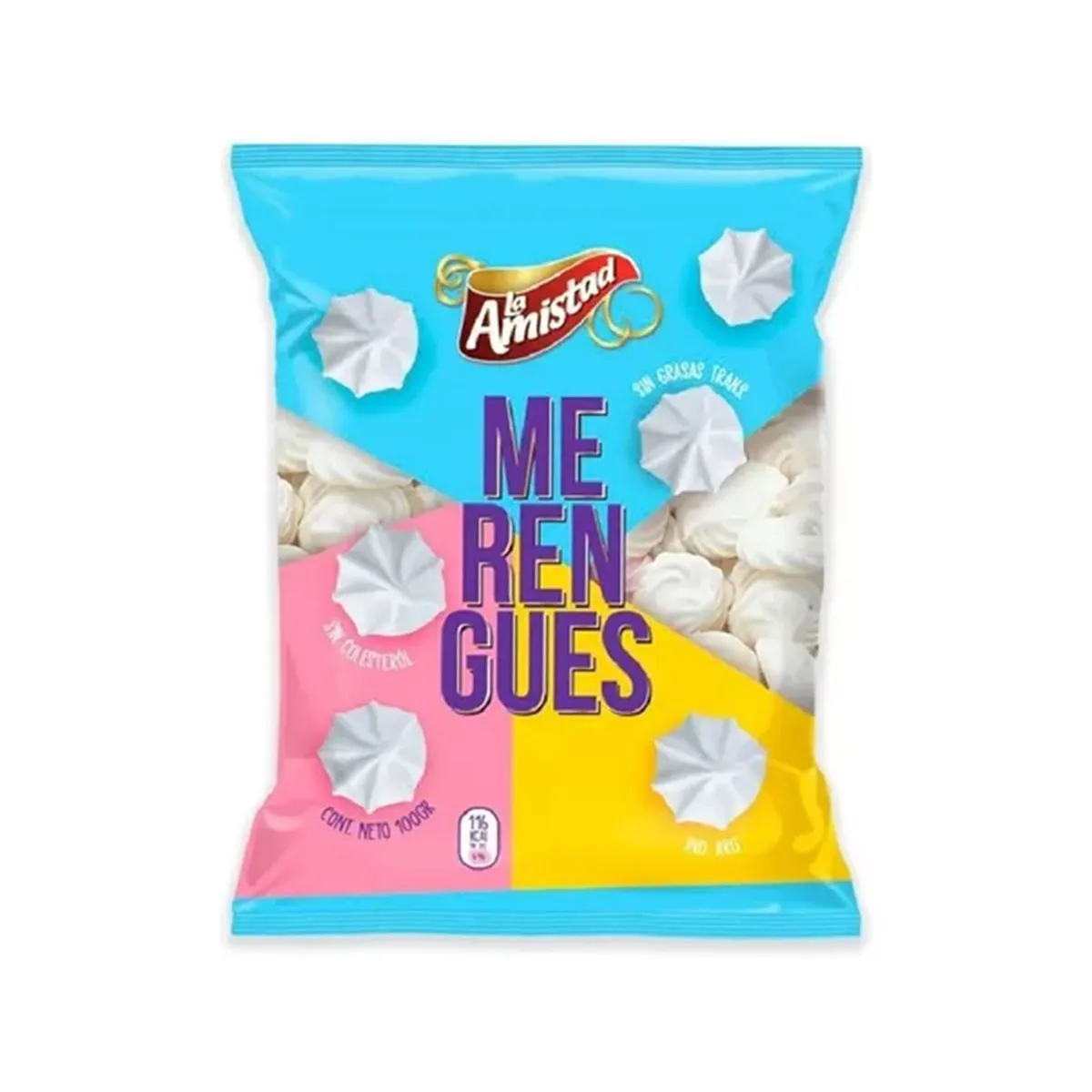 Merengue mediano blanco La Amistad 130 g.