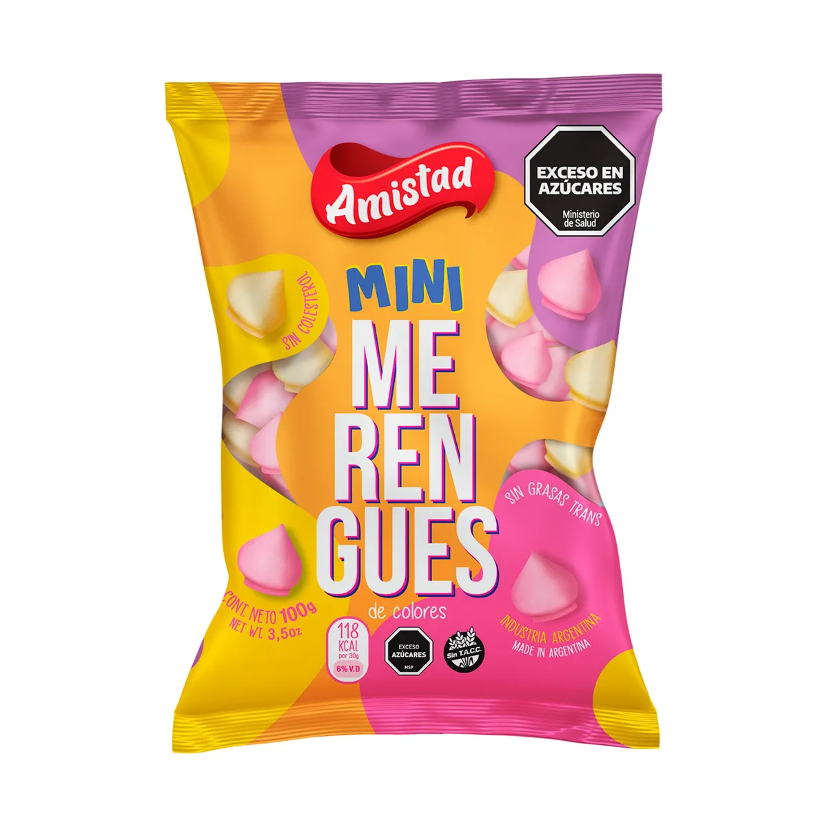 Mini merengue La Amistad de colores 100 grs.
