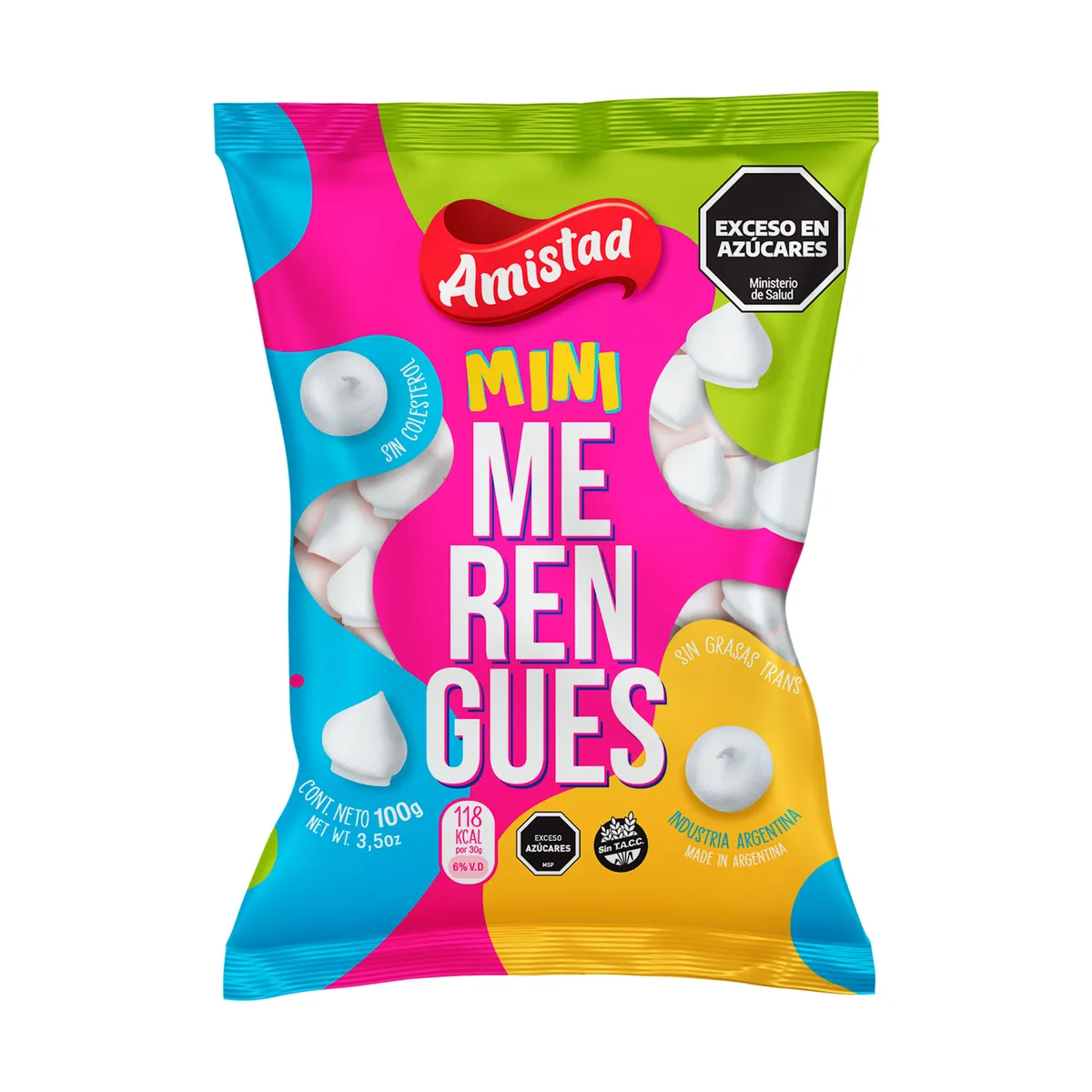 Mini merengue blancos La Amistad sin TACC 100 grs.