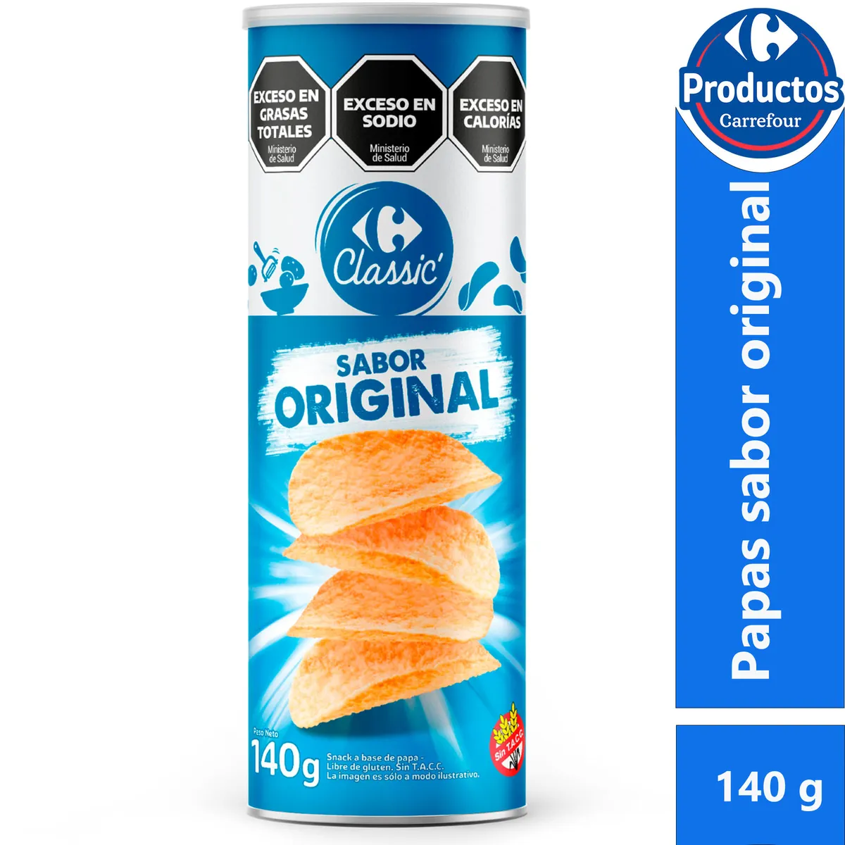 Papas fritas Carrefour clásicas 140 g.