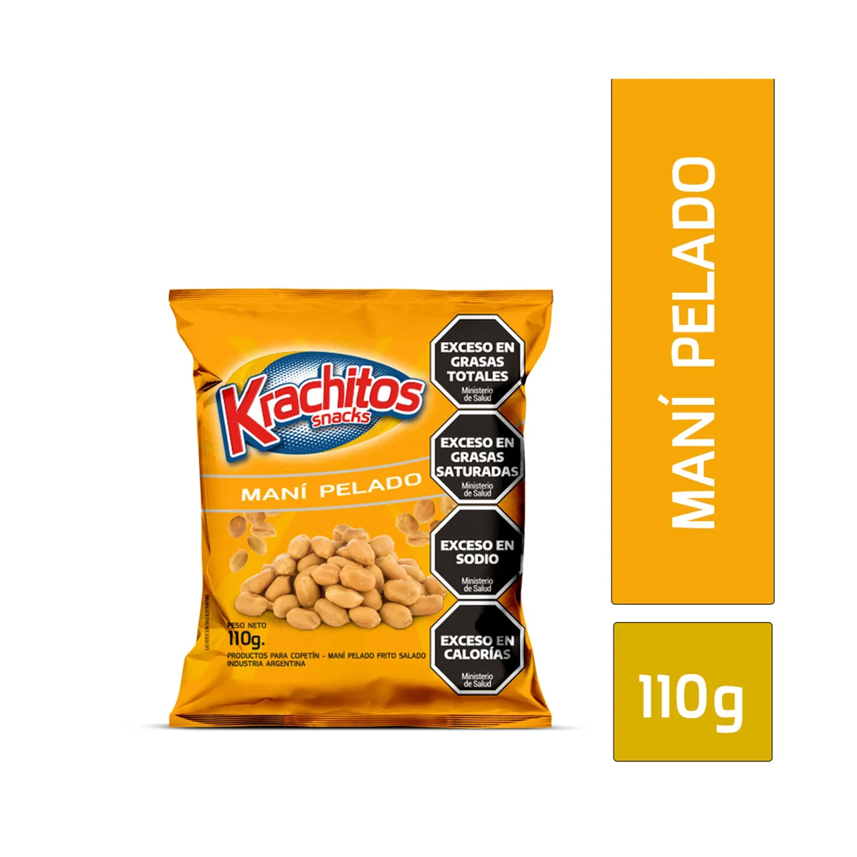 Maní pelado Krachitos frito salado 110 g.