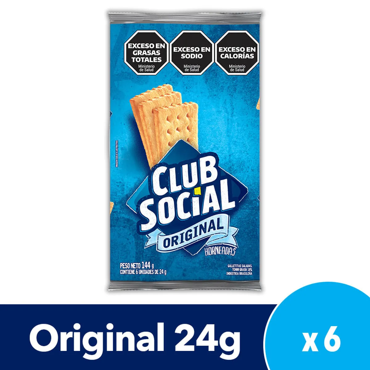 Galletitas originales Club social x6 24 g.