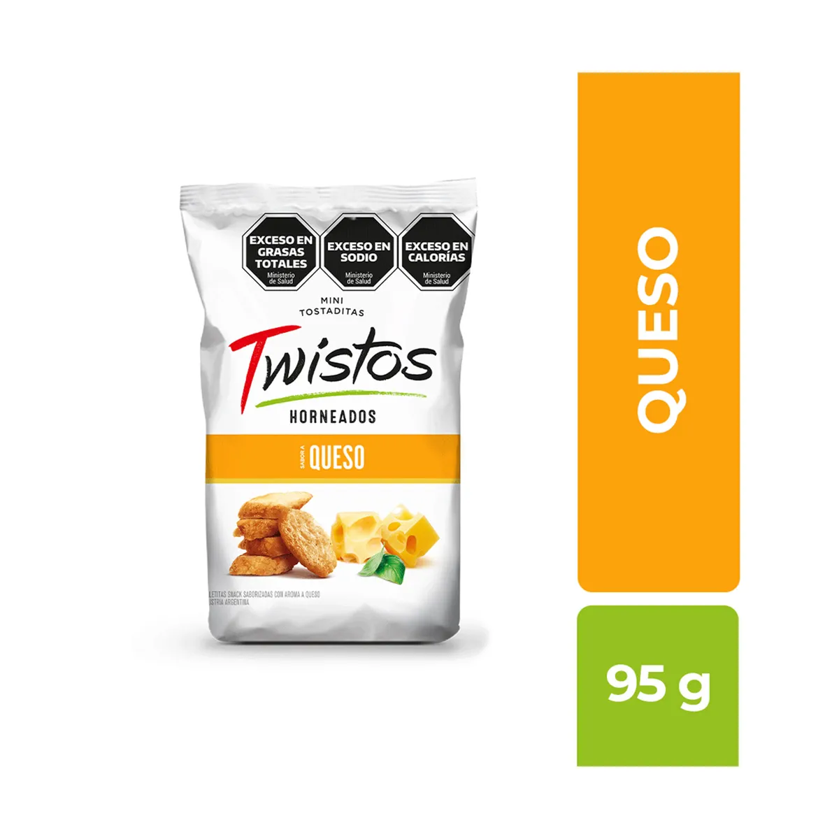 Mini tostaditas Twistos sabor quesos 95 grs