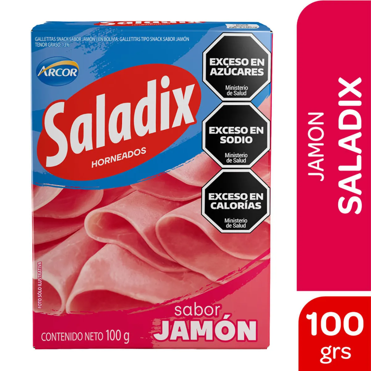 Galletitas Saladix snacks jamón 100 g.