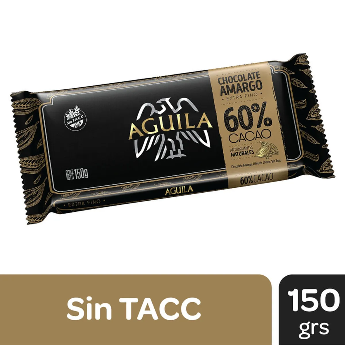 Chocolate Águila extra fino 60% cacao 150 g.