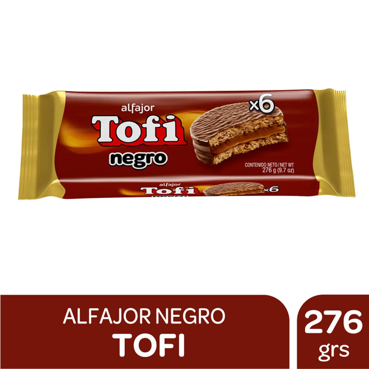 Alfajor Tofi negro 6 u.