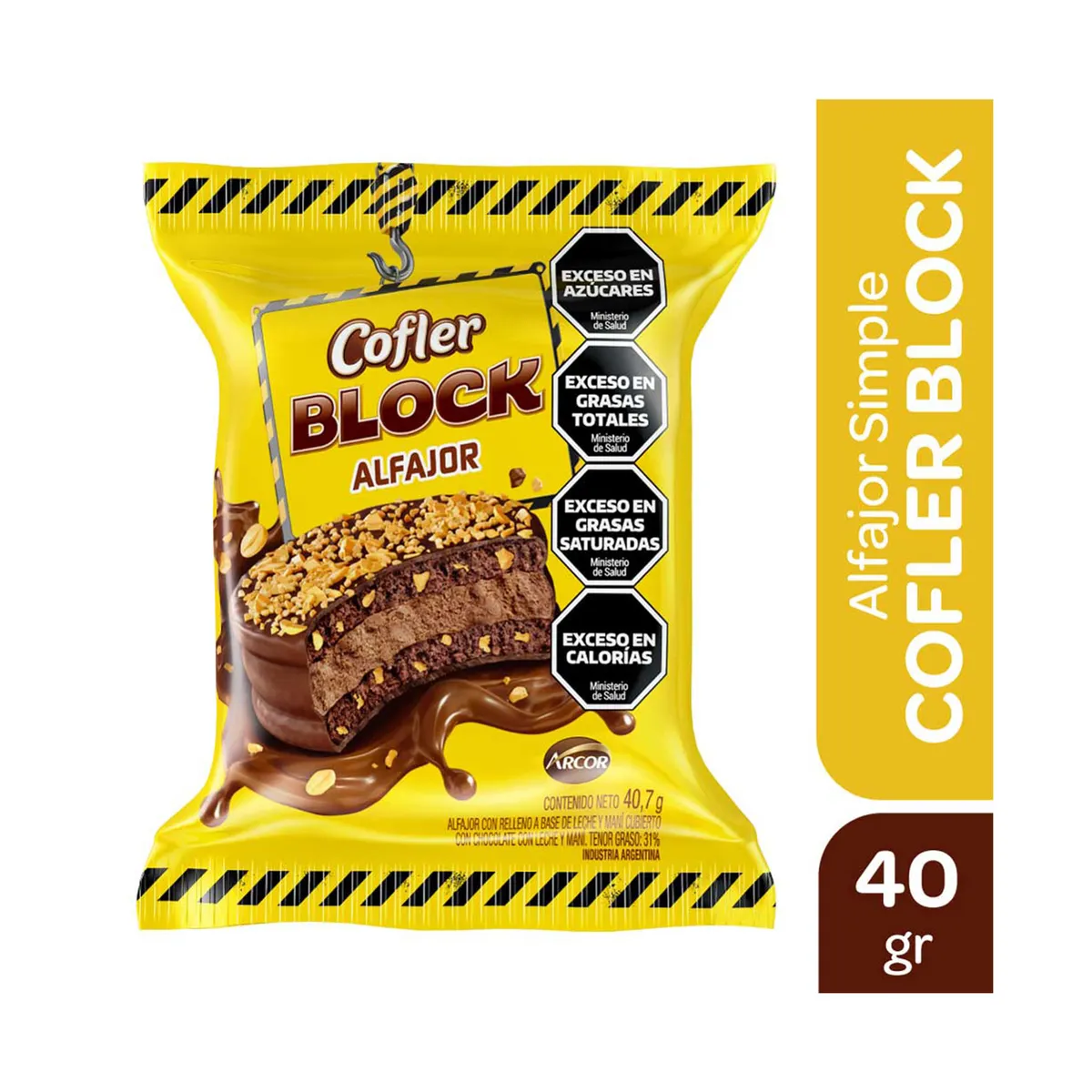 Alfajor simple Block 40.7 g.