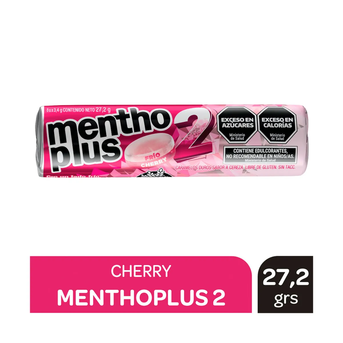 Caramelos Menthoplus ácido cereza 27 g.