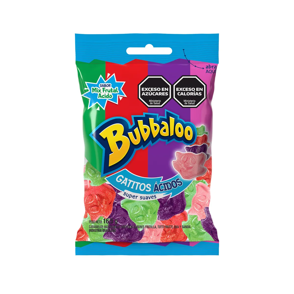 Gomitas mix frutal ácidas Bubbaloo 16,5 grs