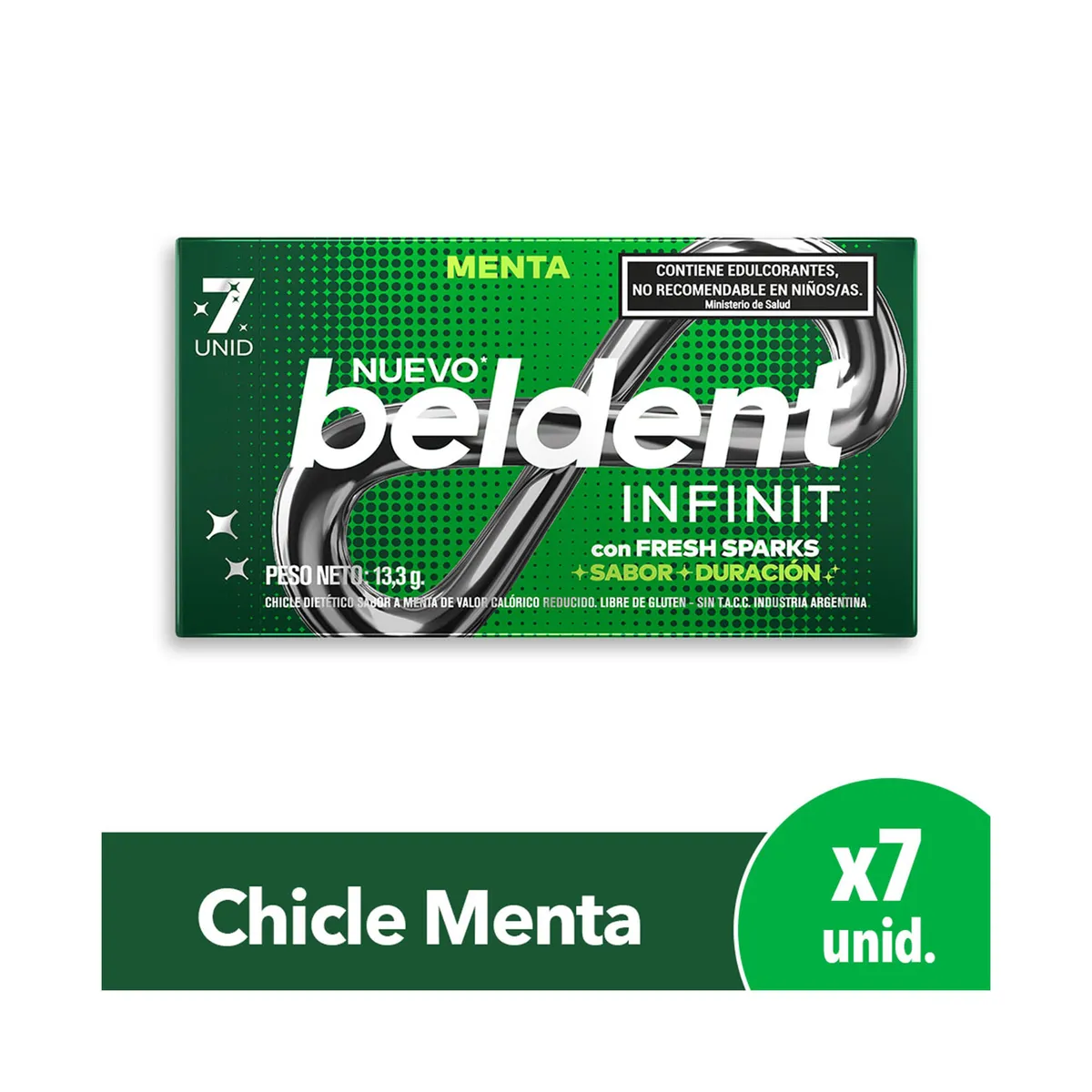 Chicles Beldent Infinit menta 13,3 g.