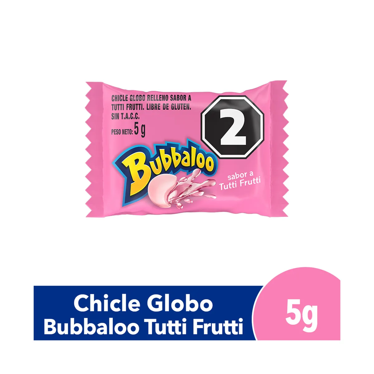 Chicle de tutti frutti Bubbaloo 5 g.