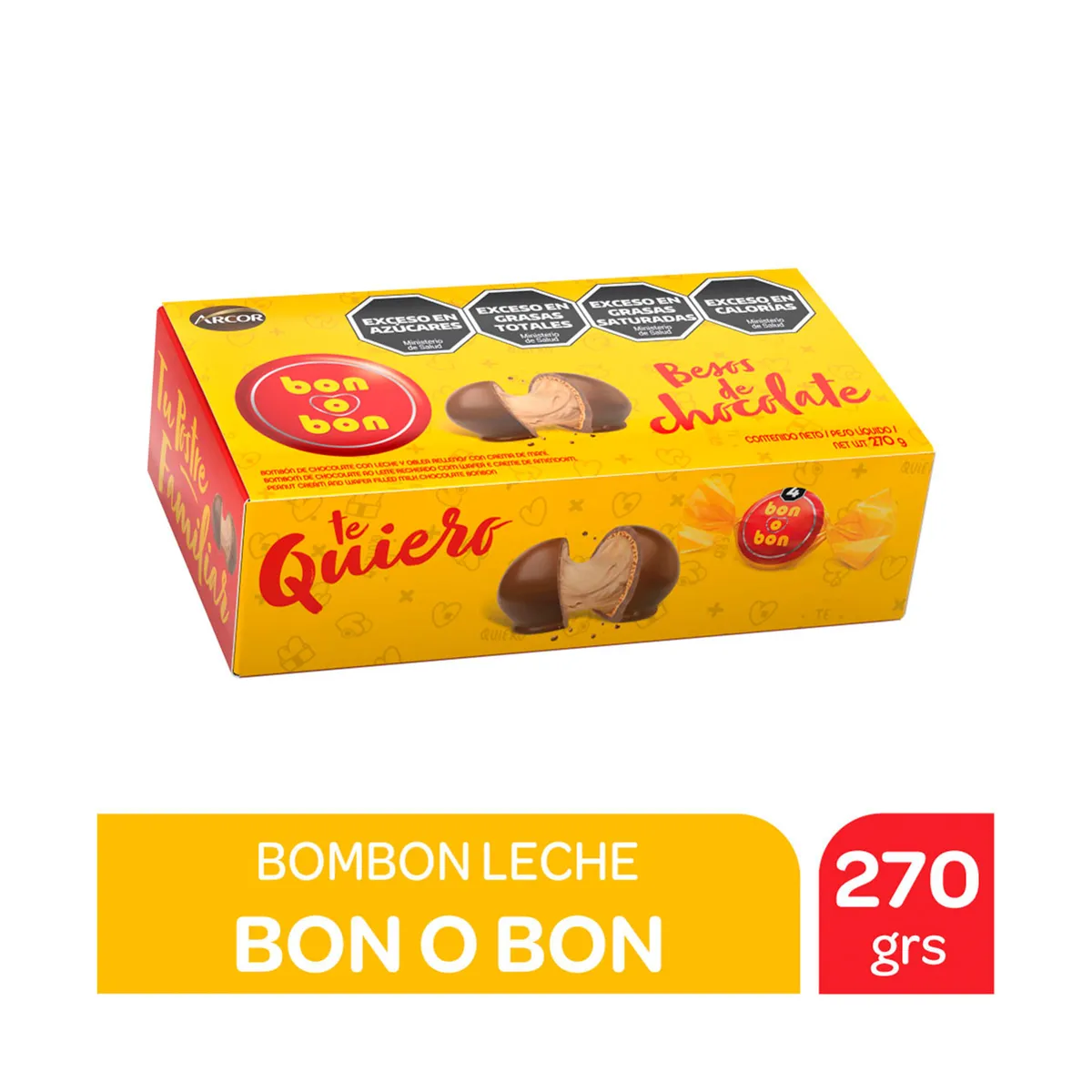 Bombones Bon O Bon chocolate con leche en caja270 g.