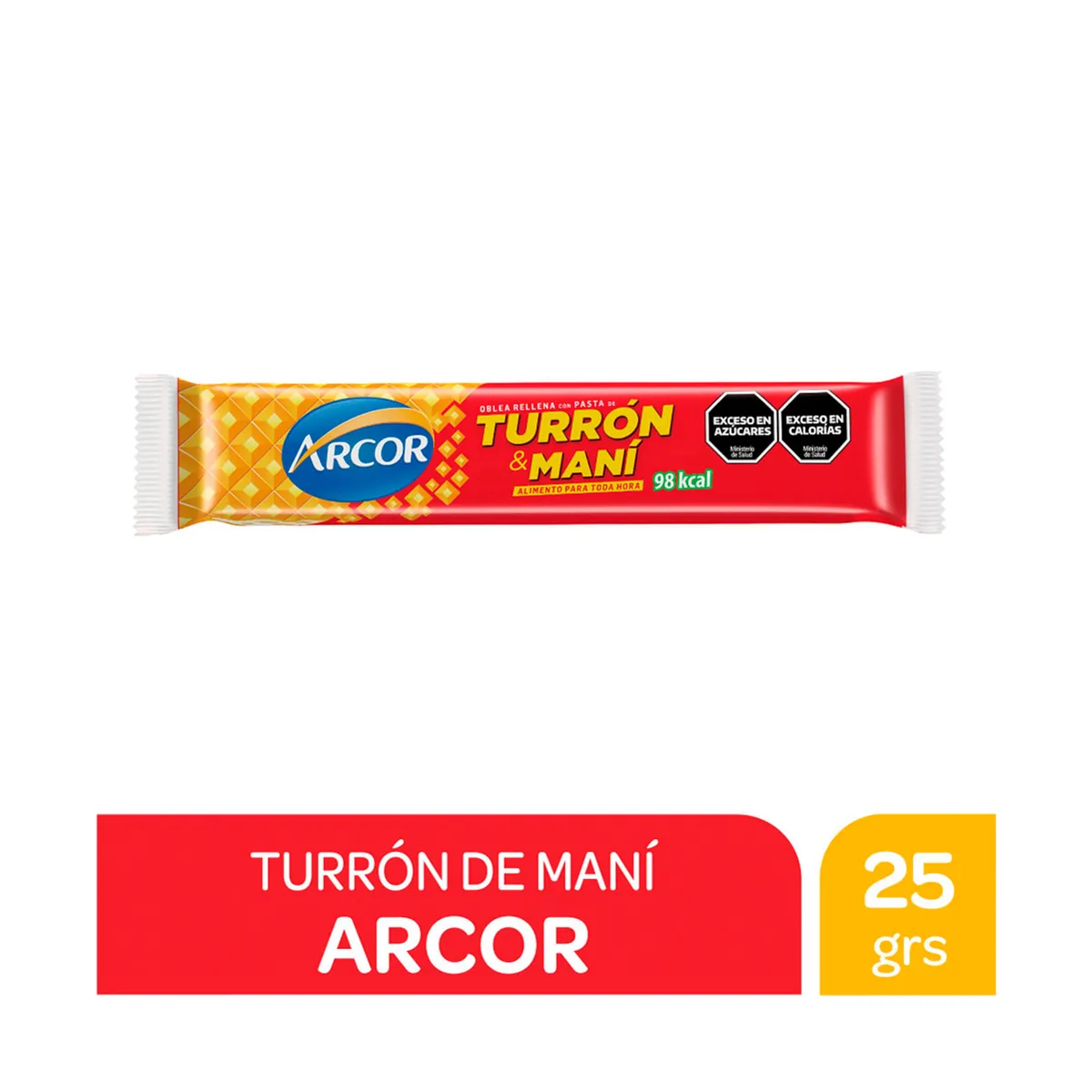 Oblea Arcor turrón y maní 25 g.