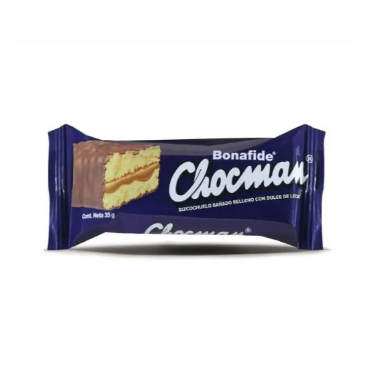 Bizcochuelo bañado Chocman semiamargo 35 g.