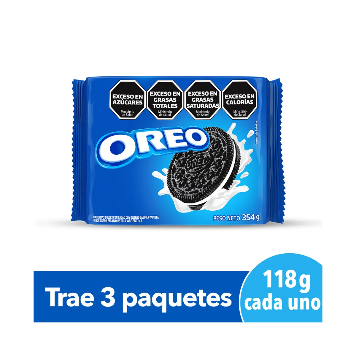 Galletitas Oreo Rellenas con crema sabor original 354 g.