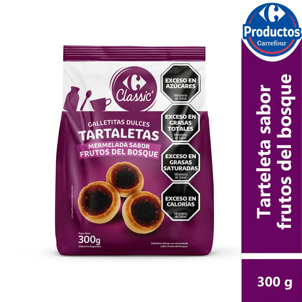 Tartaleta frutos rojos Carrefour Classic 300 g.
