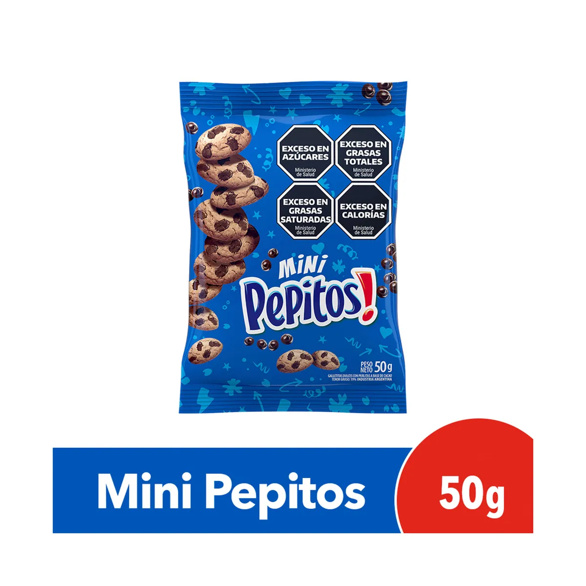 Galletitas Mini Pepitos con chips de chocolate 50 g.