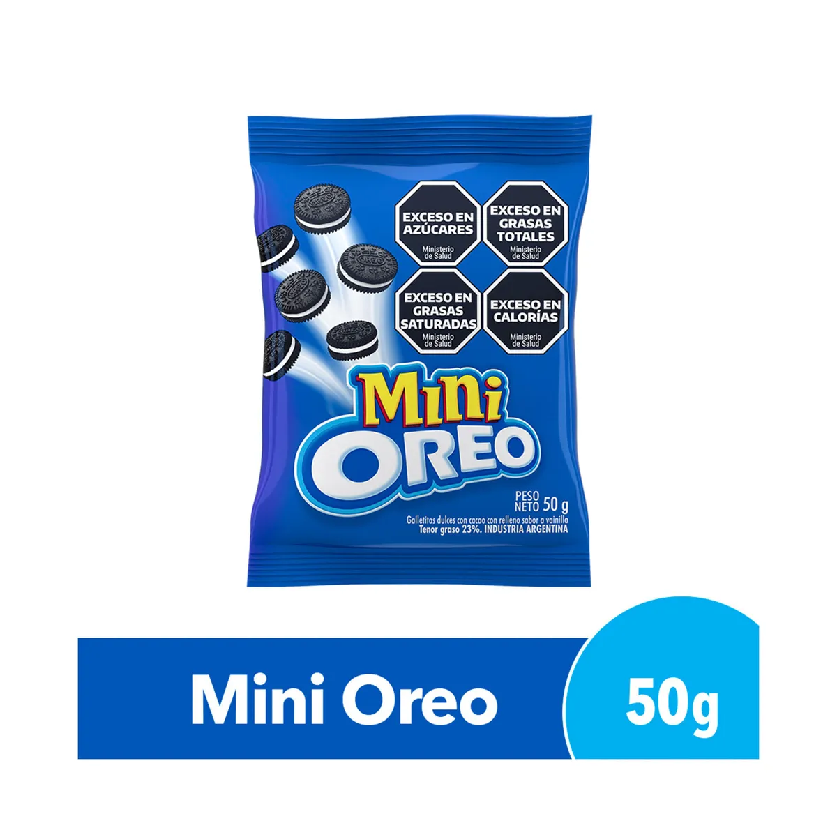 Galletitas Oreo Mini rellenas con crema sabor original 50 g.