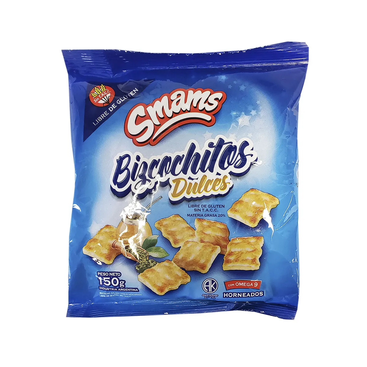 Bizcochitos dulces Smams 150 g. sin TACC