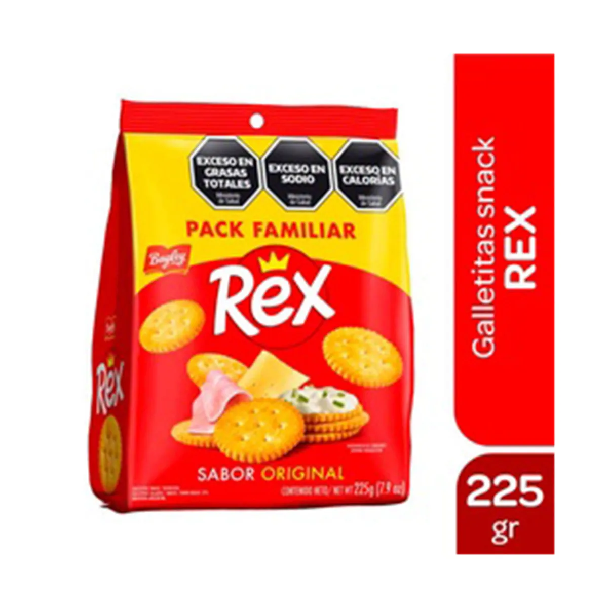 Galletitas sabor original Rex 225 g.