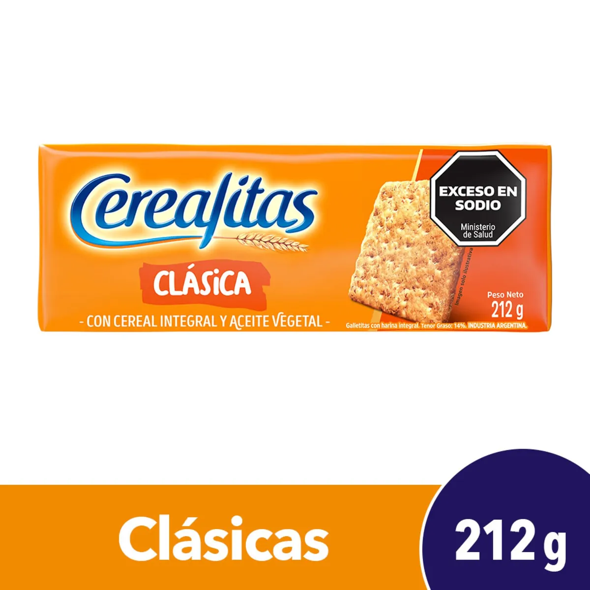 Galletitas crackers Cerealitas clásicas 212 g.
