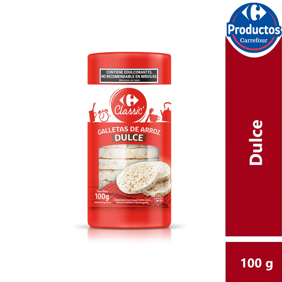 Galletas de arroz dulce Carrefour Classic 100 grs
