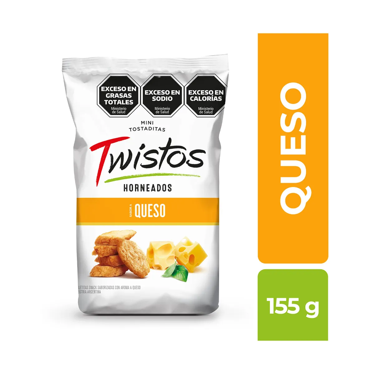 Mini tostadas de queso Twistos 155 g.