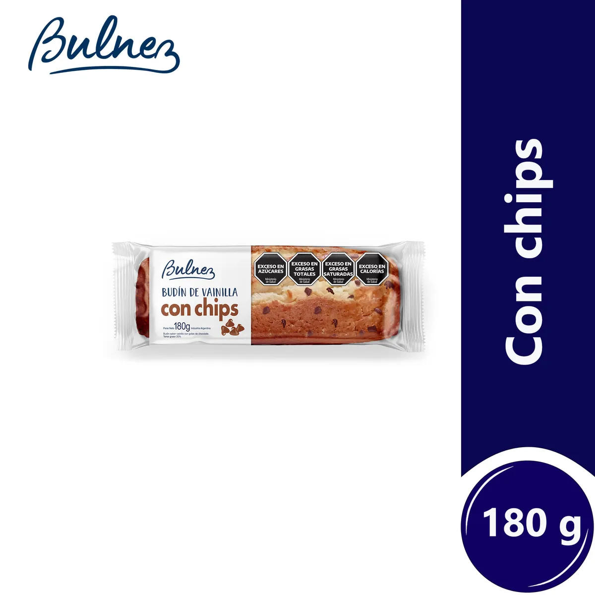 Budín con chips Bulnez 180 g.