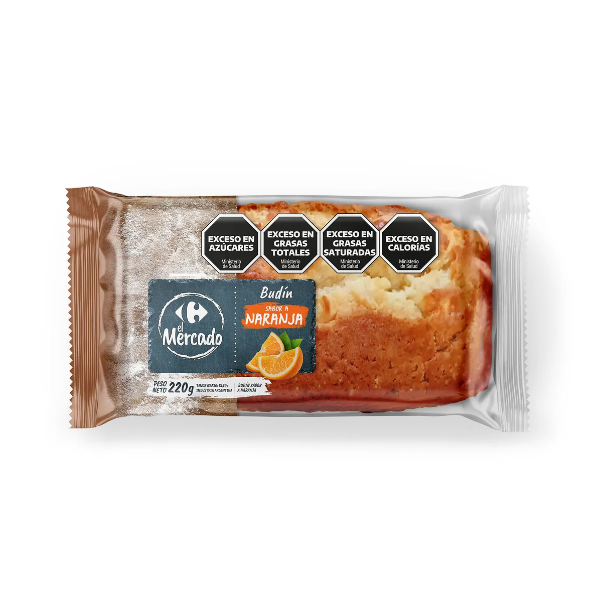 Budin de naranja El Mercado 220 g.