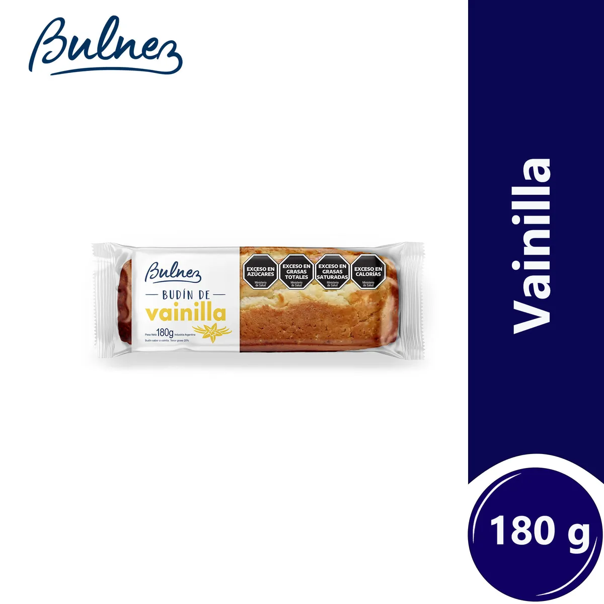 Budín de vainilla Bulnez 180 g.