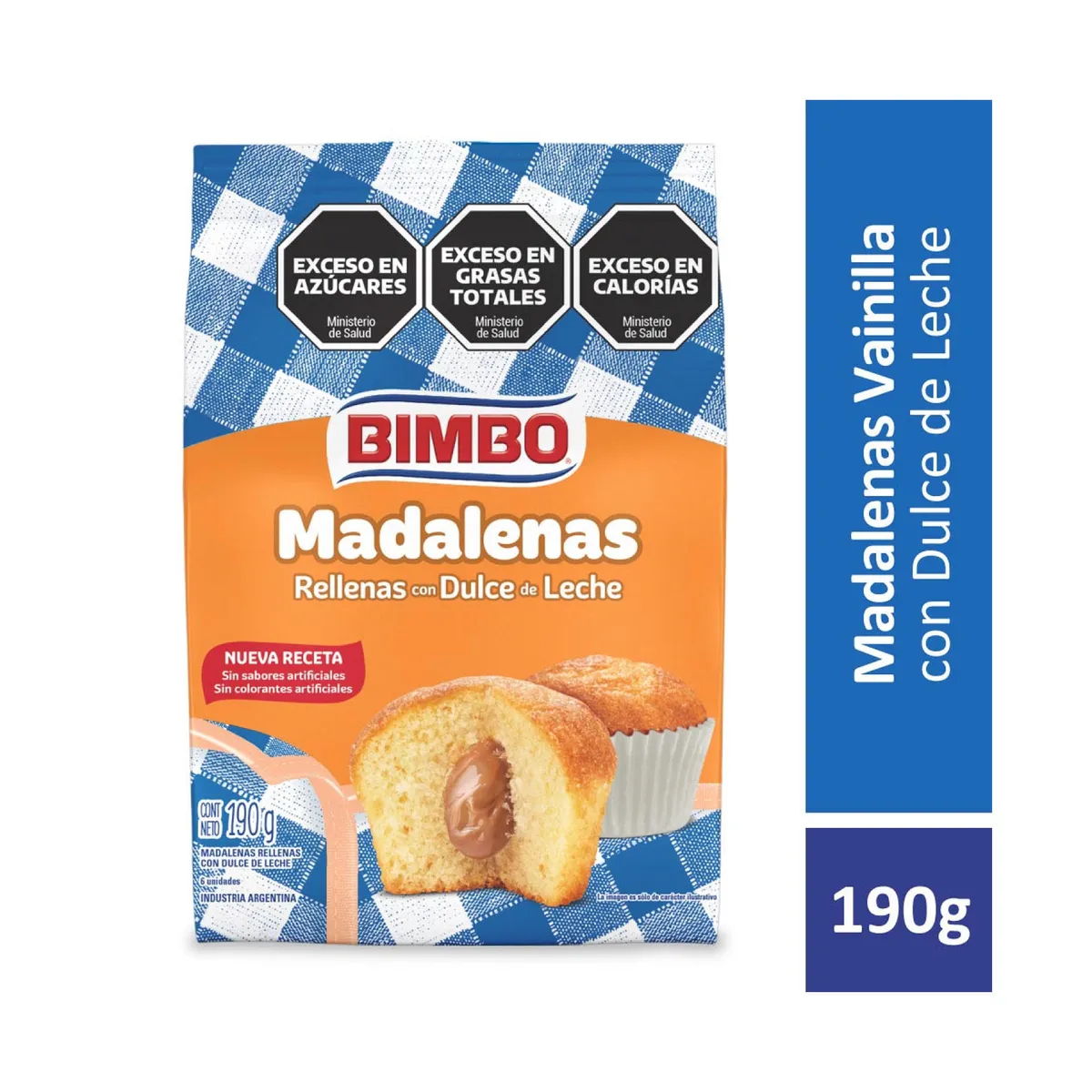 Madalenas Rellenas con dulce de leche Bimbo 190 grs