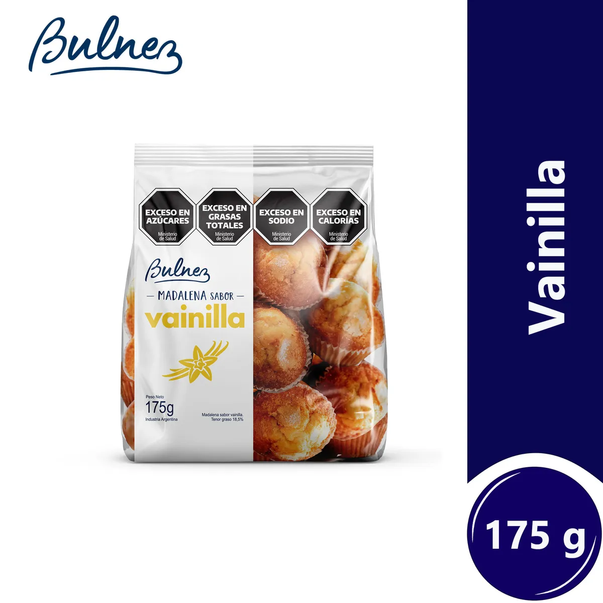 Madalenas de vainilla Bulnez 175 g.