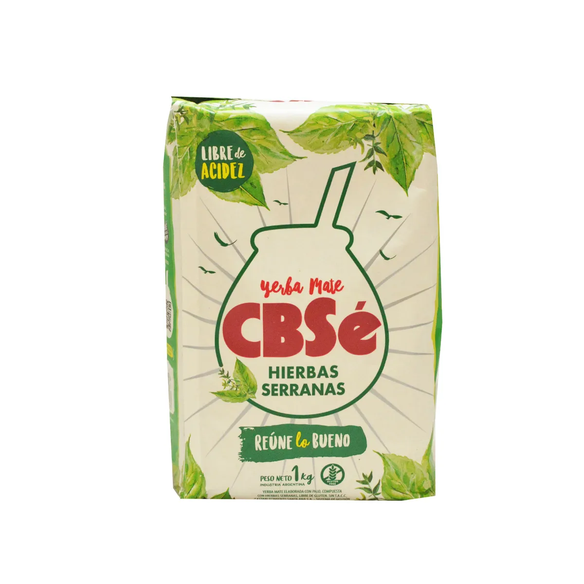 Yerba mate Cbsé con hierbas serranas 1 kg.