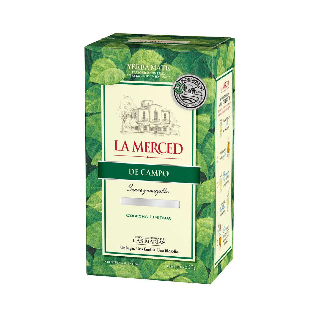 Yerba mate de campo orígen controlado La Merced 500 g.