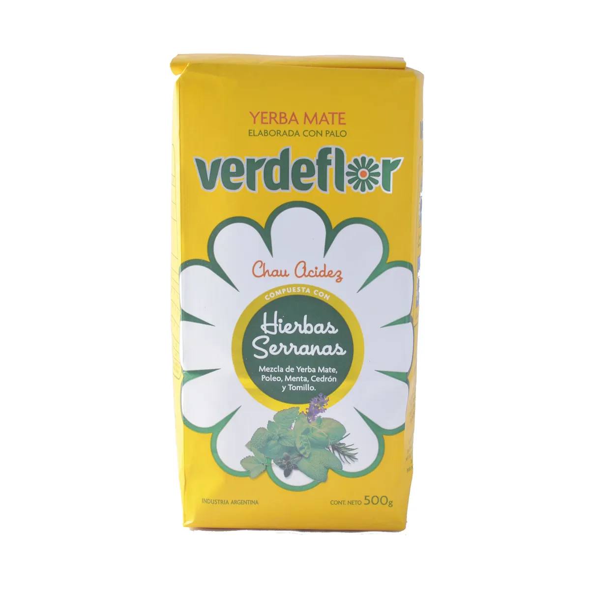 Yerba mate Verdeflor con hierbas serranas 500 g.