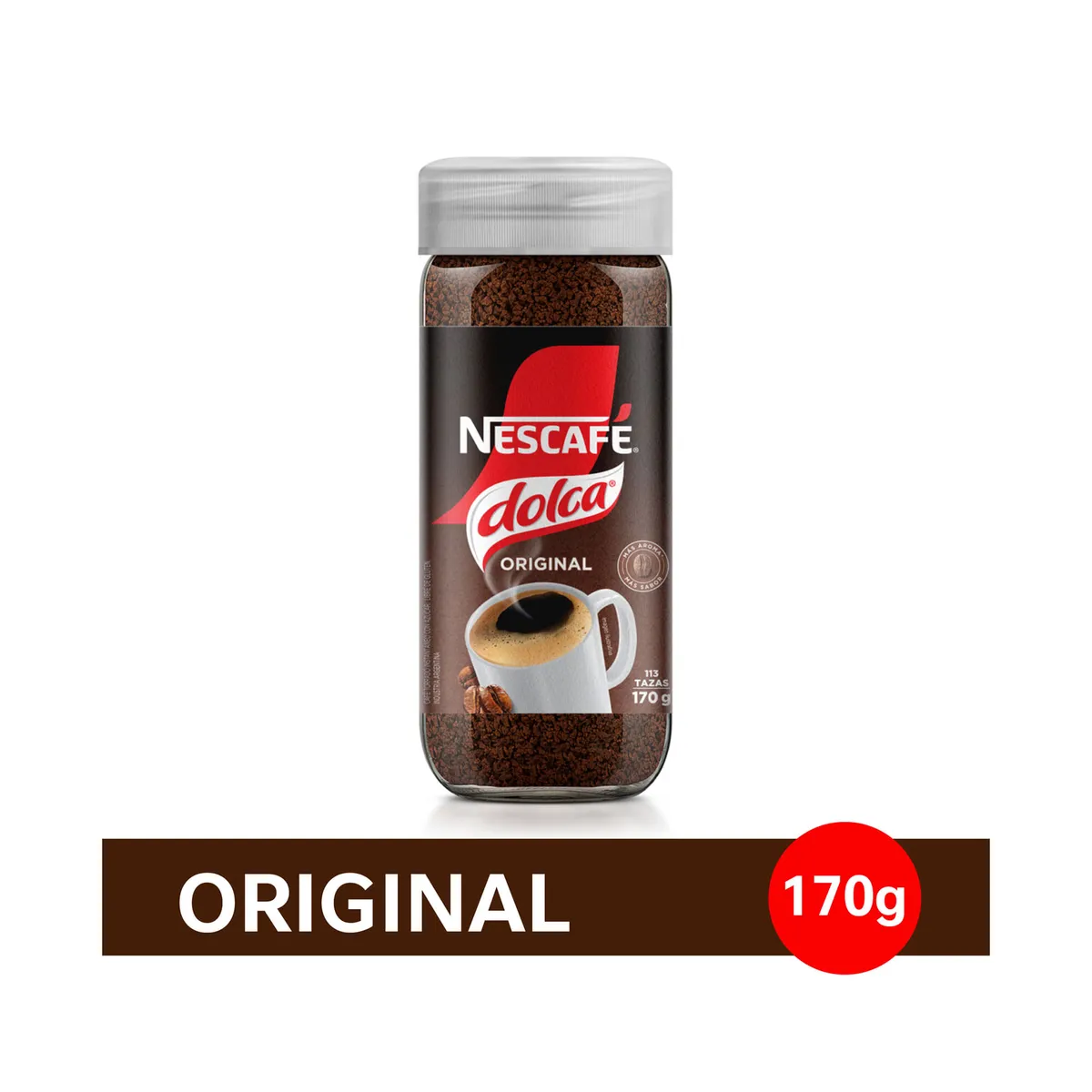 Nescafé Dolca Original en frasco170 grs