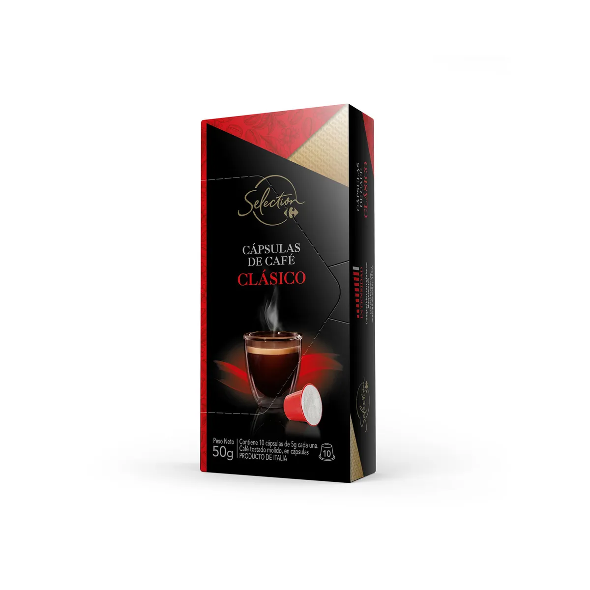 Cápsulas de café clásico Carrefour Selection x 10 uni