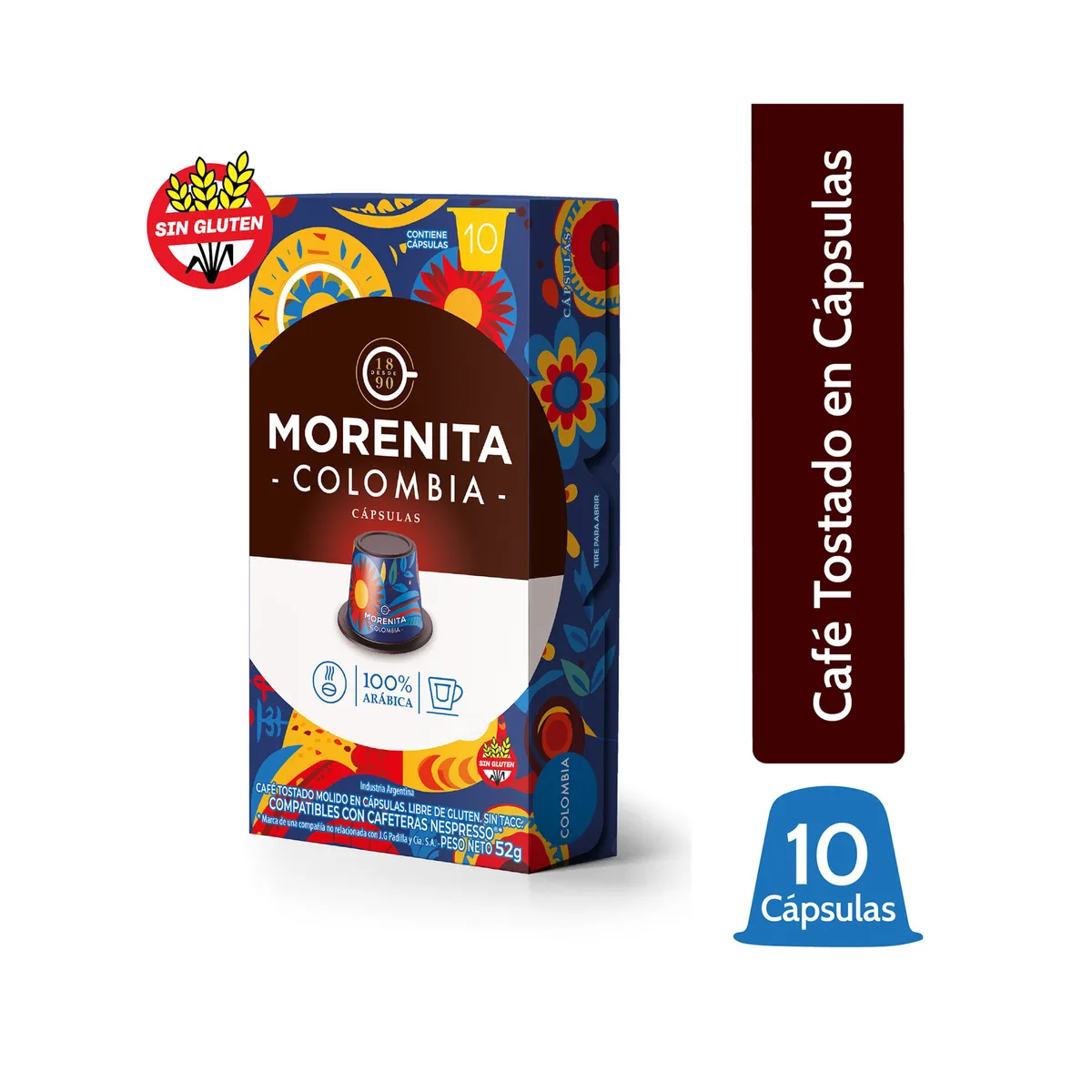 Cápsulas de café Morenita Colombia caja x 10 uni