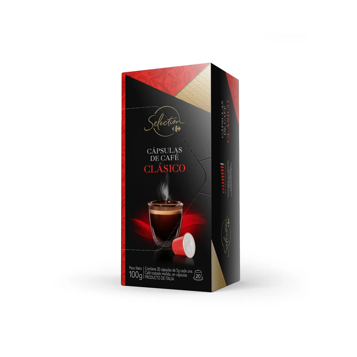Cápsulas de café Carrefour Selection clásico x 20 uni